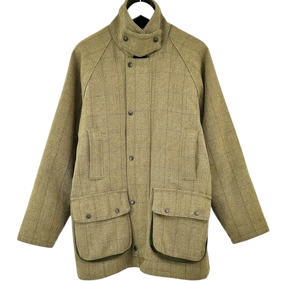 Game Technical Apparel Padded Derby Tweed Green Wool Countrywear Jacket Coat - Picture 11 of 16